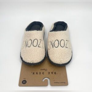(#122)RAE DUNN SNOOZE” Sherpa Slippers
